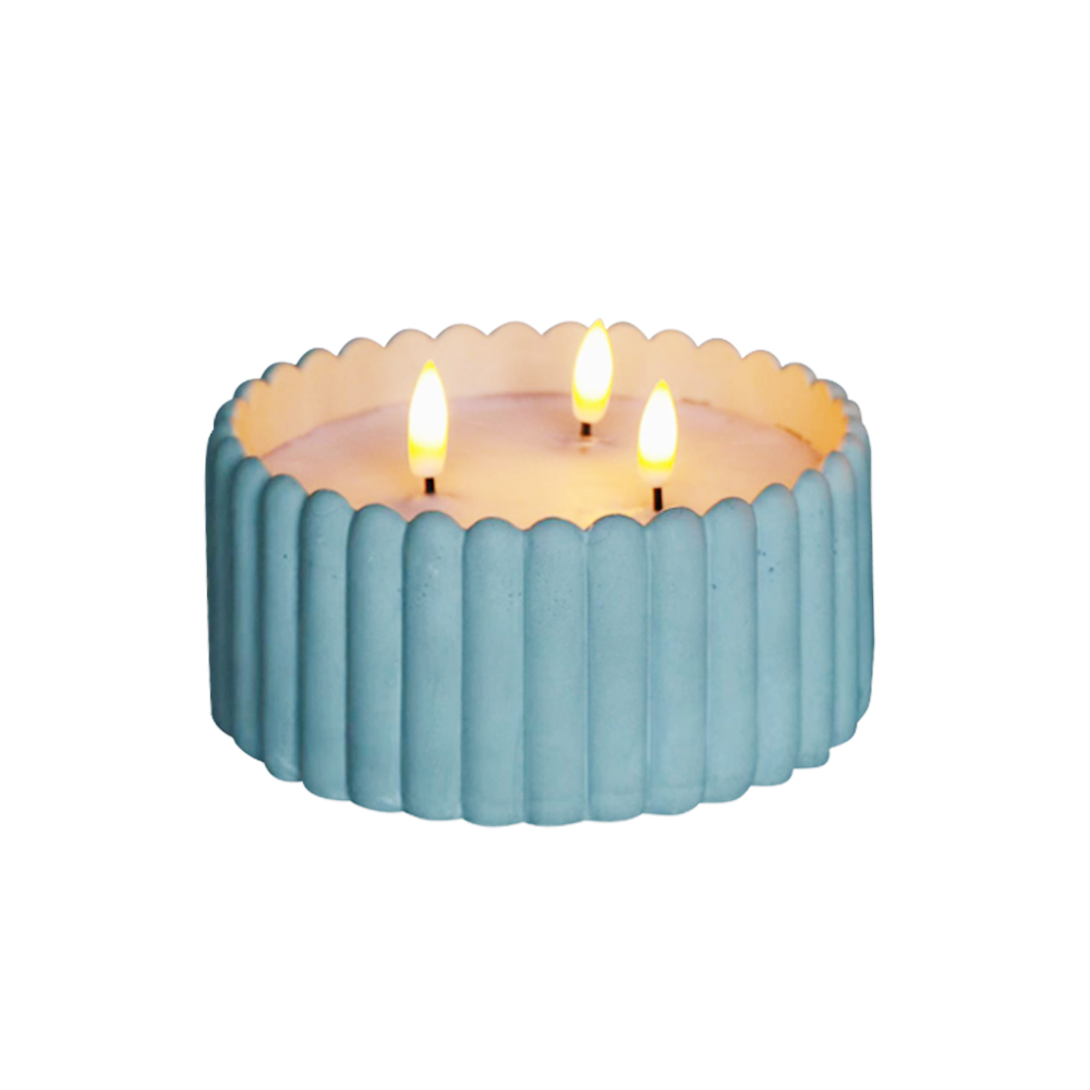 Bateria LED obsługiwana domowa dekoracja cement 3D Wick Candle