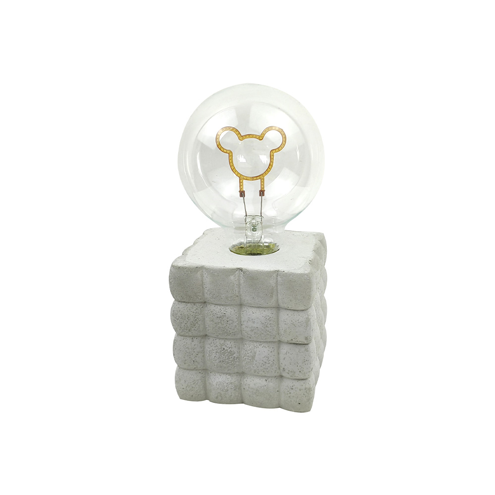 Cement teksturowany matowy lampa biurka LED
